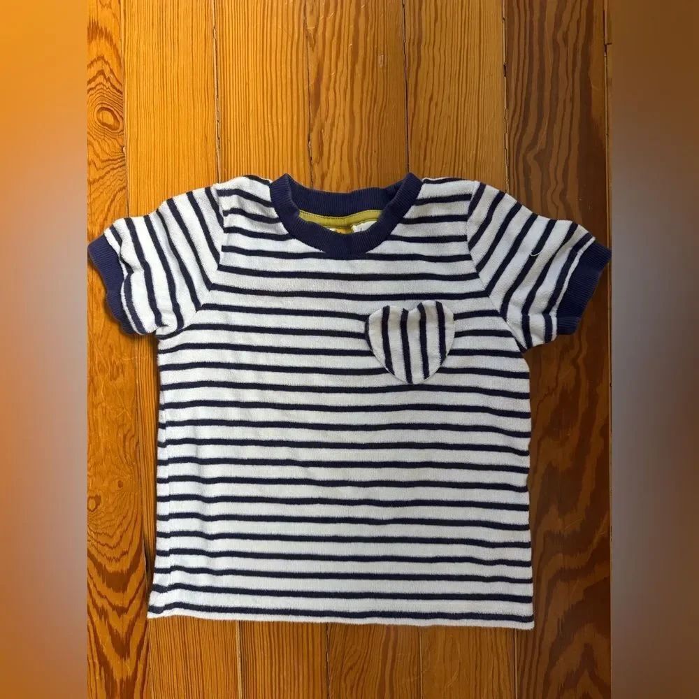 Mini Boden Striped Terrycloth Top